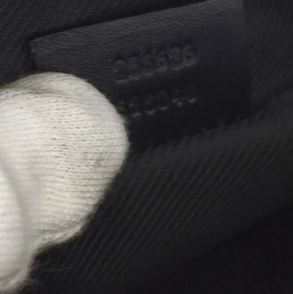 GUCCI WEBBING GG LOGO CANVAS LEATHER COSMETIC POUCH/1A6172 - Picture 8 of 13